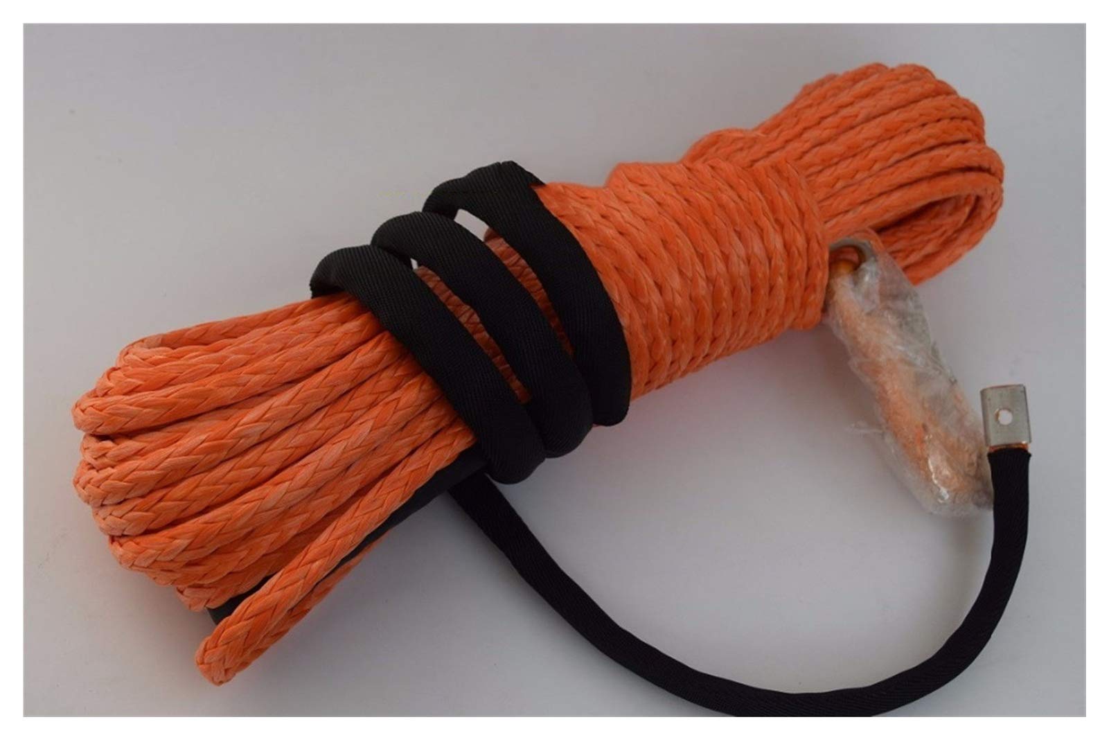 Winch Rope, 10mm*30m Orange Synthetic Winch Rope,ATV UTV Winch Accessories,Off Road Rope,Boat Winch Rope
