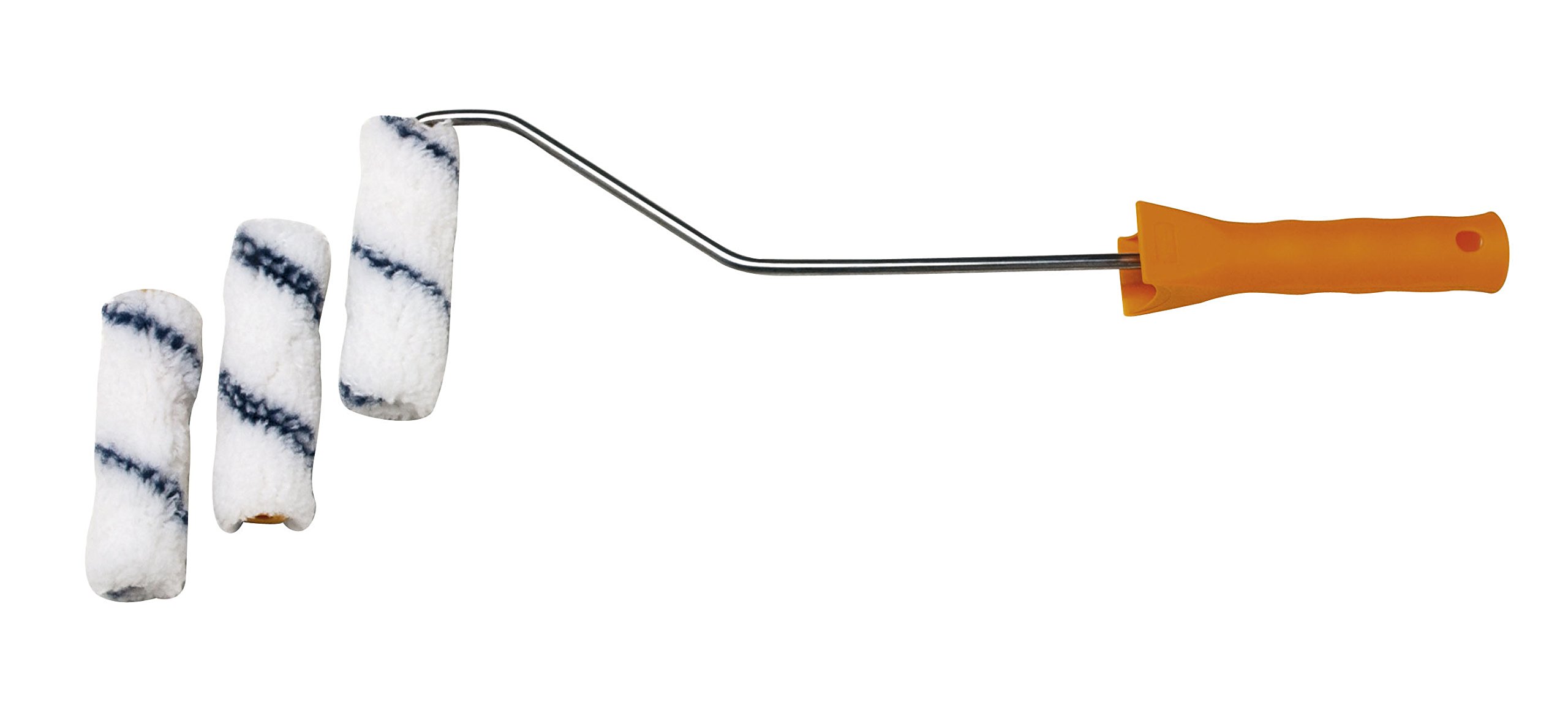 Schuller Eh'klar Farbwalze Profiqualität | 10 cm (3x) | Florhöhe 12 mm | Wandfarbe Mineralfarbe Dispersion glatt rau streichen malen ausbessern (Silverline HK-R BONUS / 22310)