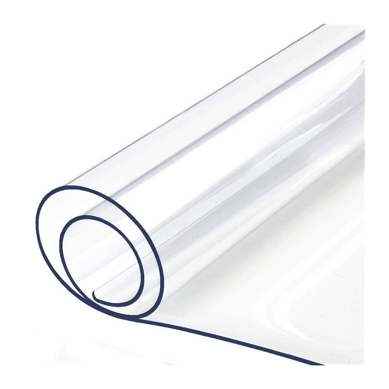 Clear Table Protector 1.5mm PVC Tablecloth Table Transparent Waterproof Oilproof Kitchen Dining Cover Glass Soft Cloth(Transparent,60X180CM)