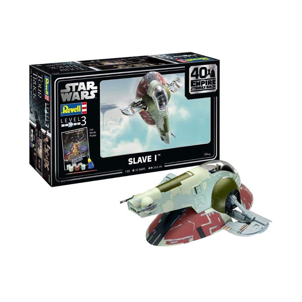 Revell RV05678 5678 05678 Star Wars Esclavo I 40th Aniversary Science Fiction Kit 1:87, sin barnizar