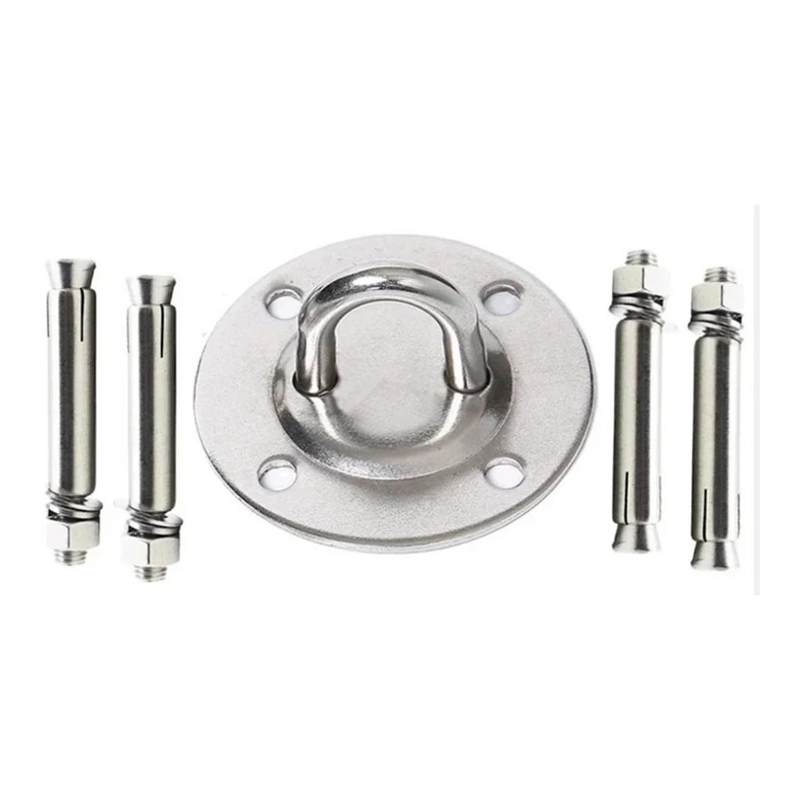 NIUSABOU Stainless Steel Eye Pad Plate, Ceiling Wall Mount Hammock Anchor Hooks for Gym Rings Yoga Swing Chair(Wall Mount-A)