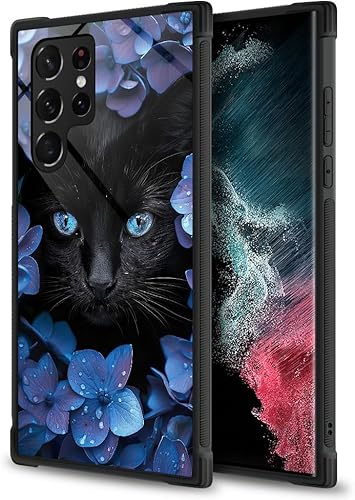 Miniatura 2 de CARLOCA Funda compatible con Samsung Galaxy S22 Ultra, diseño gráfico de identidad de gato Mumbai Clivia, a prueba de golpes, antiarañazos, para