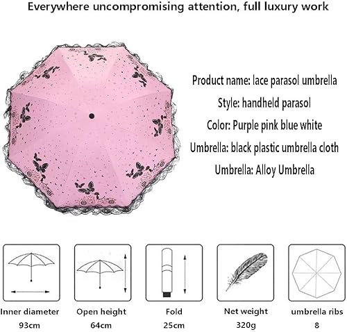 Miniatura 7 de ACGrade Sombrilla, sombrilla de encaje, sombrilla de encaje, sombrilla de encaje para mujer, sombrillas para mujer, sombrilla de verano para mujer,