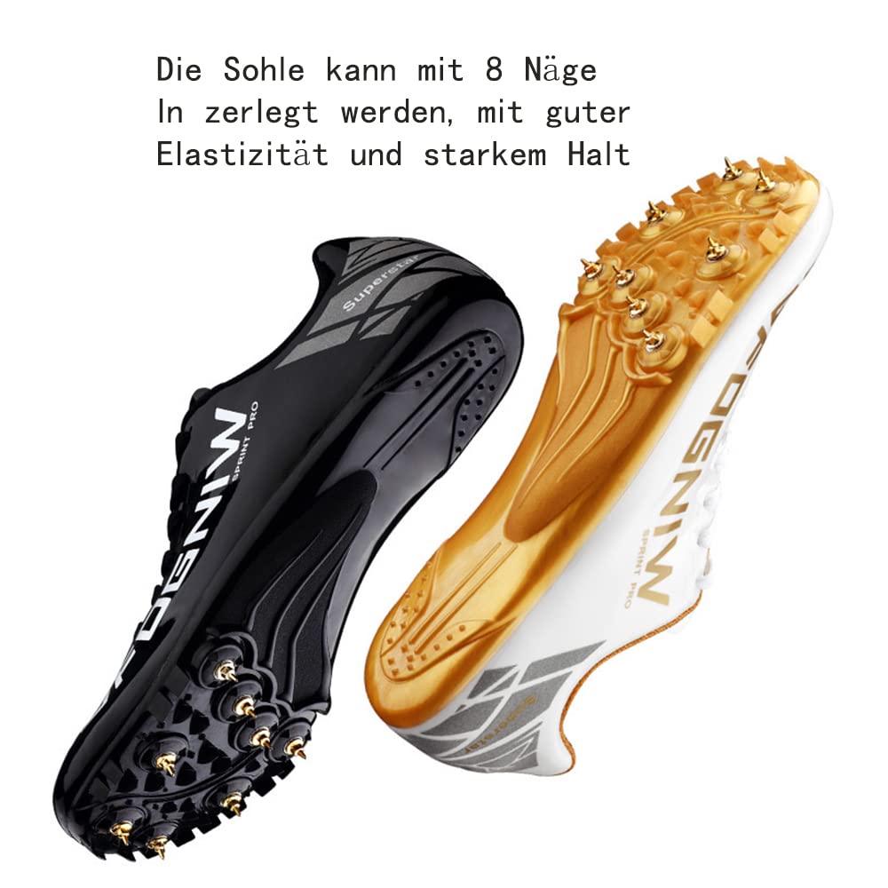 Unisex, Leggere, Spikes - Scarpe da Corsa da Uomo, 8 Chiodi,Antiscivolo, con Punte e Sprint