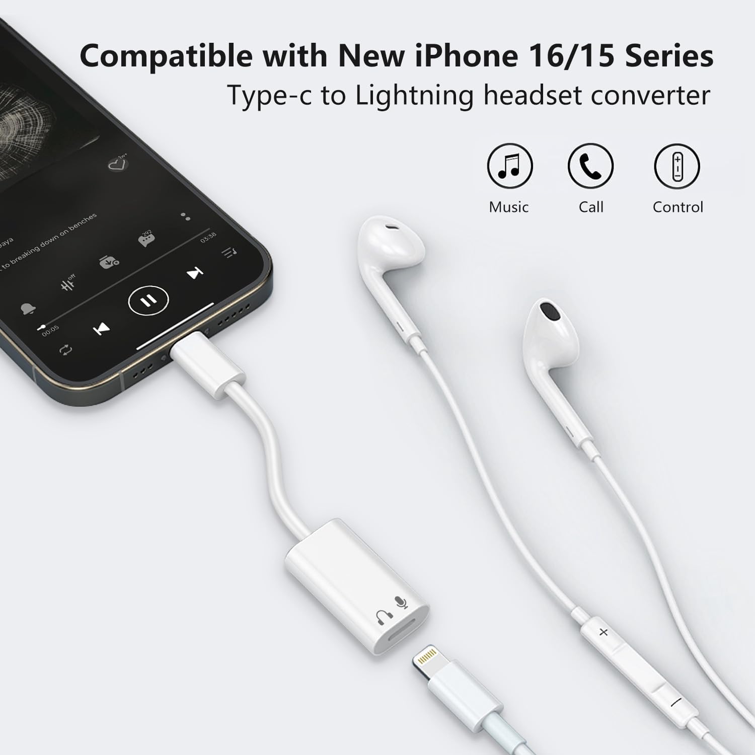 BORLTER CLAMP Lightning-naar-USB-C-adapter – PD35W Snel Opladen En Data-overdracht, 2 Stuks, Voor IPhone 17/16/15, Galaxy, Switch En Meer