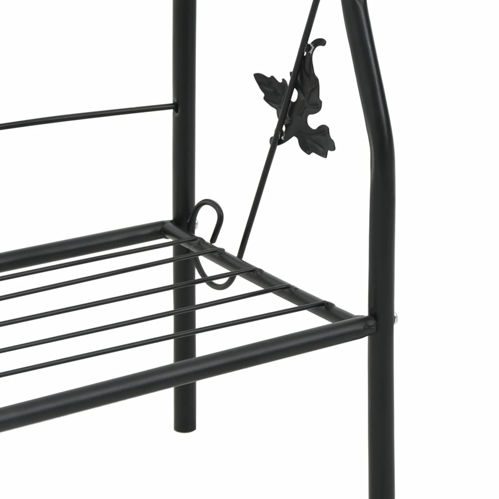GuyAna Estante para macetas 3 Niveles Hierro Negro 52x28x128 cm Niveles Flores Planta Exterior Estantería Escalera Aire Libre Terraza Balcón