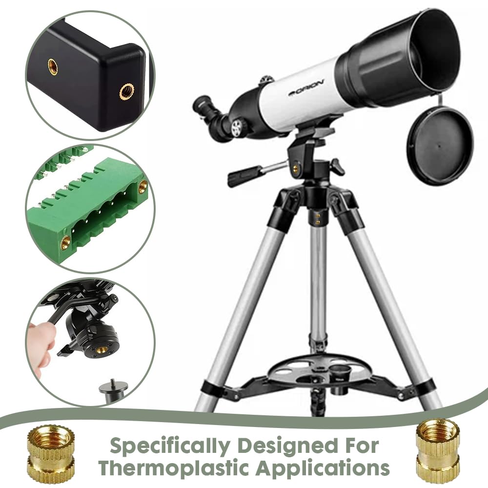 Kit 330 Dadi Zigrinati In Ottone - M2, M3, M4, M5 Per Plastica E Stampaggio 3D - Foto 2