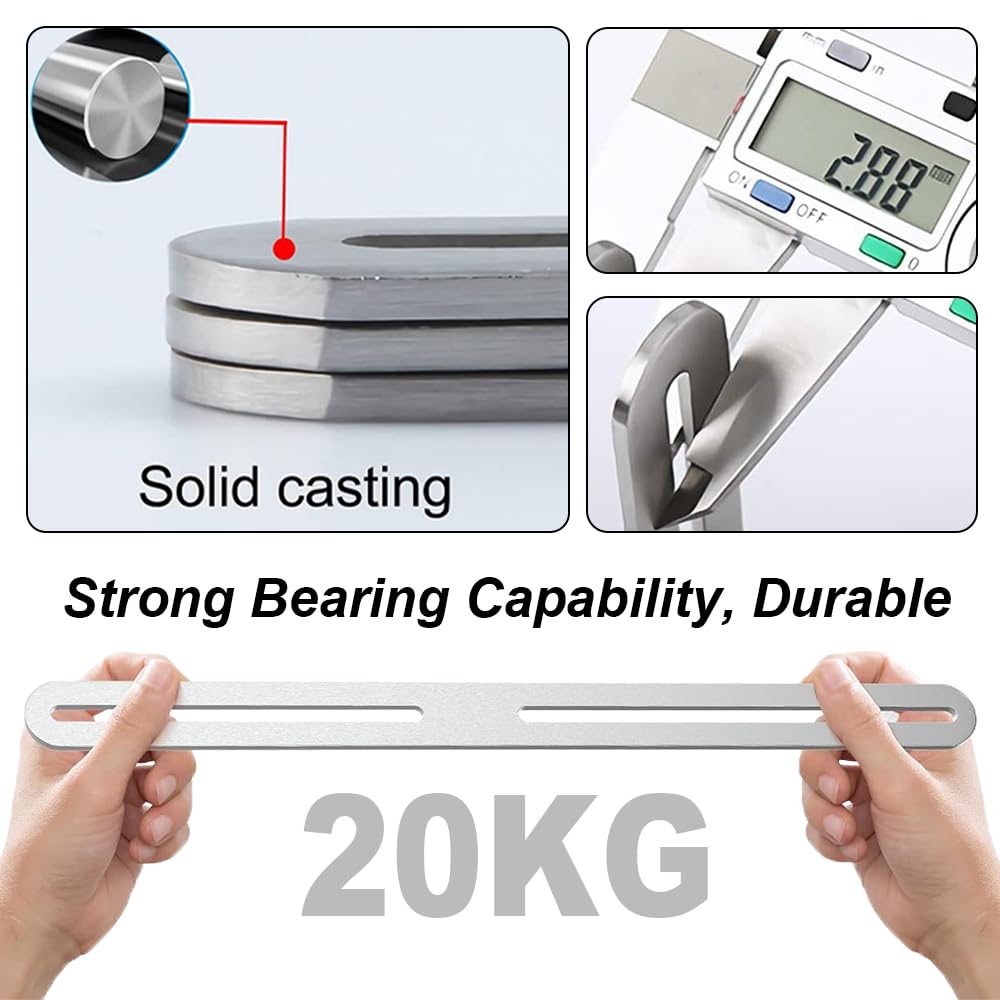 Set di Fissaggio per Cassetta Postale, 2 Pezzi Fissaggio a Recinzione, 360 x 24mm Fissaggio A Recinzione Per Cassette Delle Lettere, con 8 Viti e Dadi M5, per Montaggio su Recinzione (Argento)