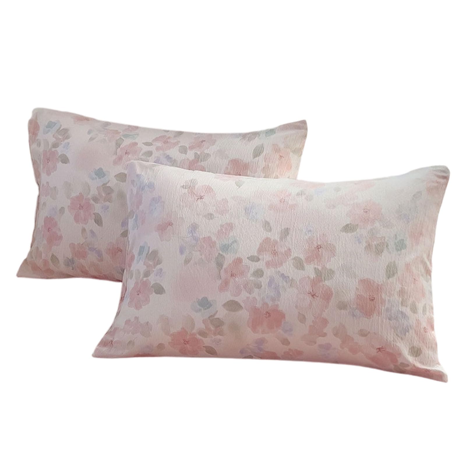 Nucelit Pillow Cover Pack of 2 Sturdy Machine Washable Polyester Double Gauze Pillowcase for Sensitive Skin Breath Pillow Cover