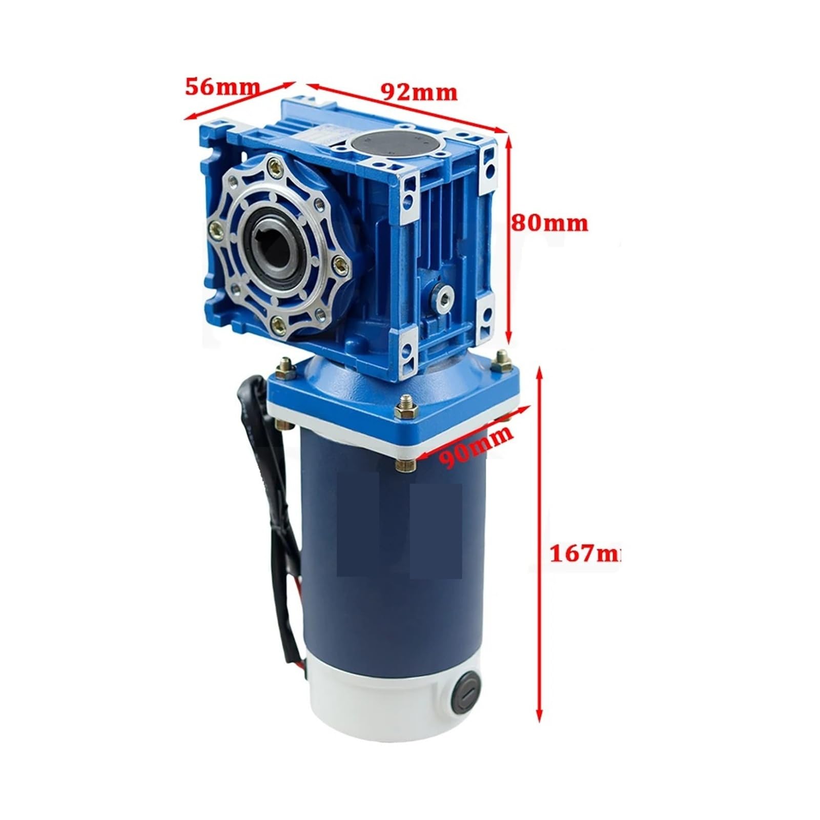 RV30/RV40 DC12V / 24V 300W 9A DC-Getriebemotor Schneckengetriebe Hohes Drehmoment Drehgeschwindigkeit 1800U/min für Garagentor(RV30,420 RPM_24V)