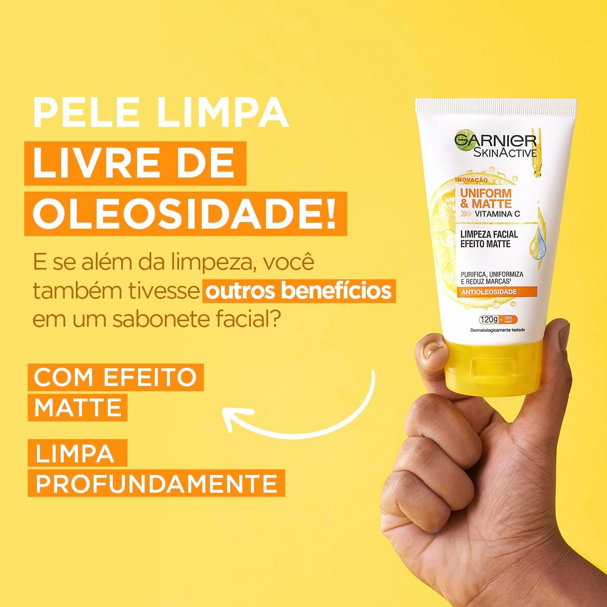 Limpeza Facial Garnier Uniform &Amp; Matte Vitamina C. Novo Alerta 4 61O4273+Edl. Ac Sl1200