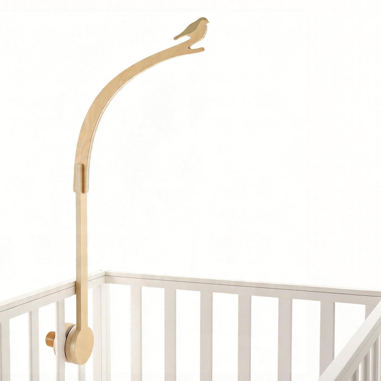 Tomotato Baby Crib Mobile Holder, Adjustable Wooden Arm, Baby Cot Rack
