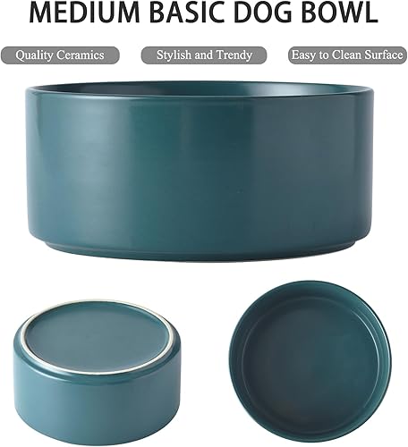Miniatura 2 de Cuenco de cerámica para perros de 6 pulgadas, cuenco clásico de comida y agua para perros de raza pequeña y media, platos antideslizantes