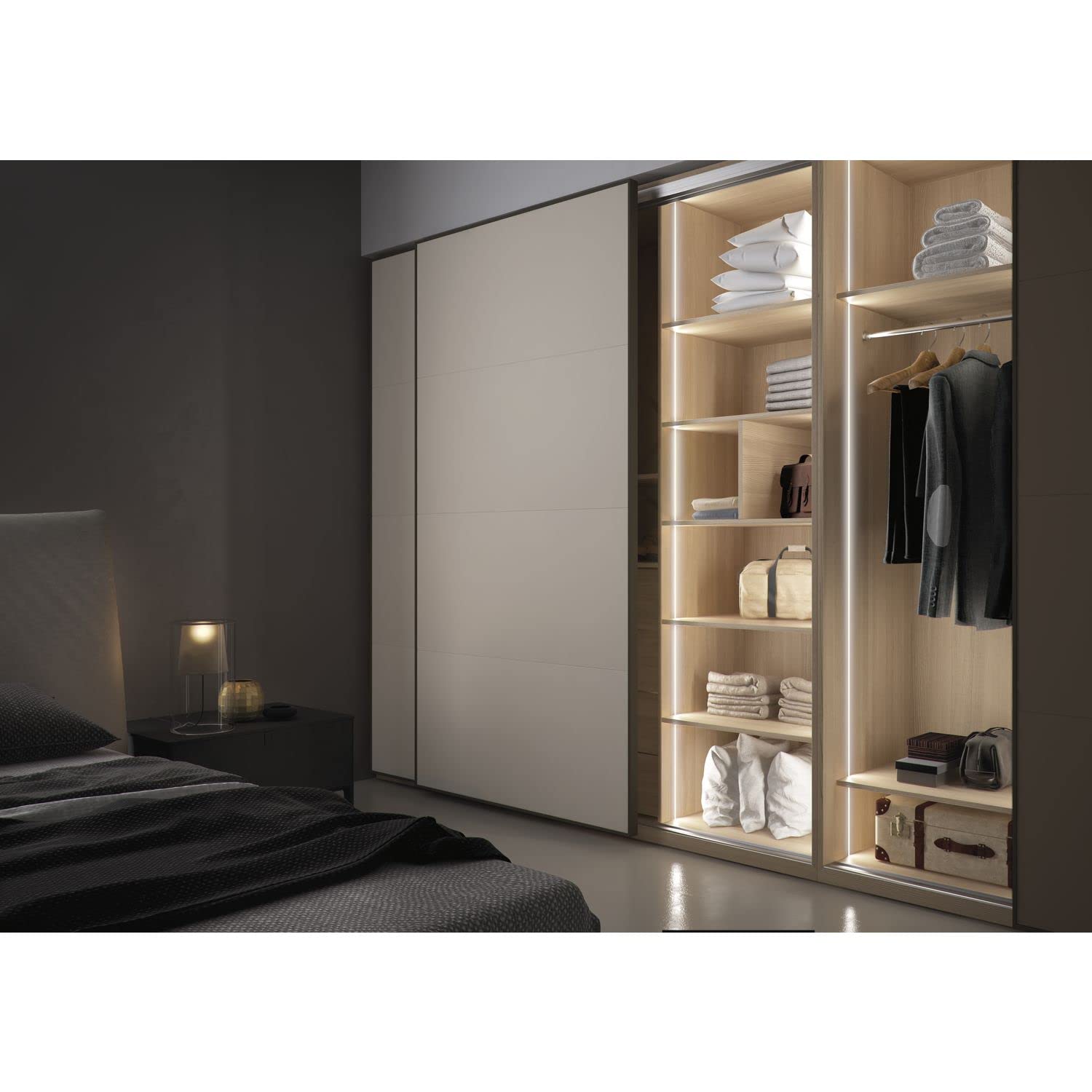 Domus Line Flexyled SEH4 - Striscia LED con rivestimento in silicone, senza punti luminosi, separabile e flessibile, 4000 K, bianco neutro, 12 V, 1000 mm