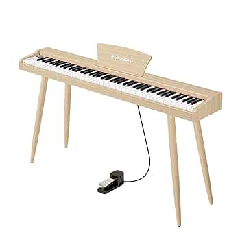 秘密のうなぎ電子ピアノ 88鍵盤 ペダル付き 木製 ポータブルピアノ Amazon | KIMFBAY 電子ピアノ 88鍵盤 卓上 木製 電子 ピアノ 88