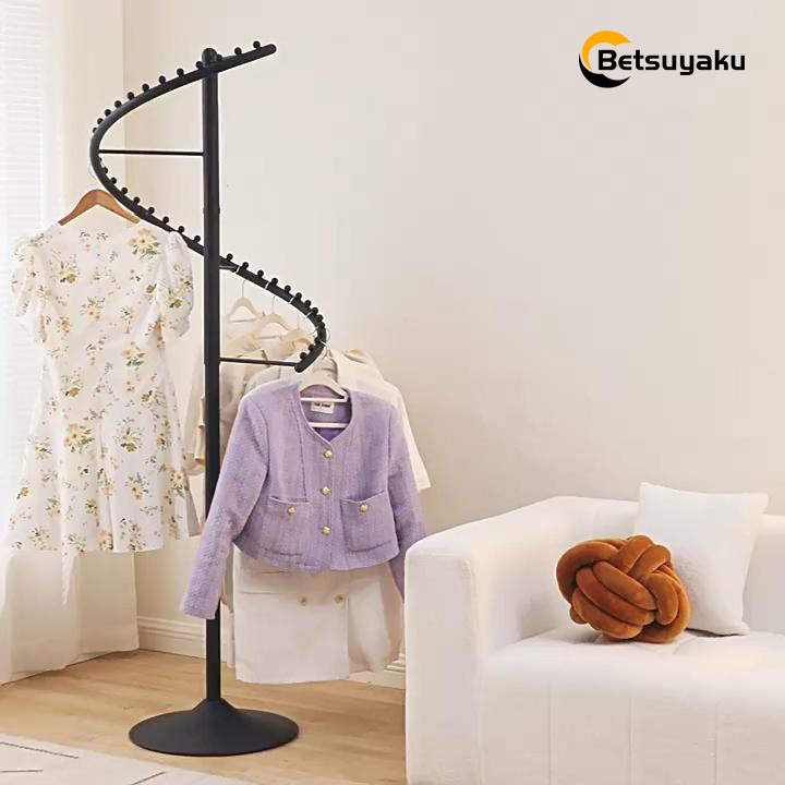 Amazon｜Betsuyaku ハンガーラック スタンド式回転ハンガー 360度回転