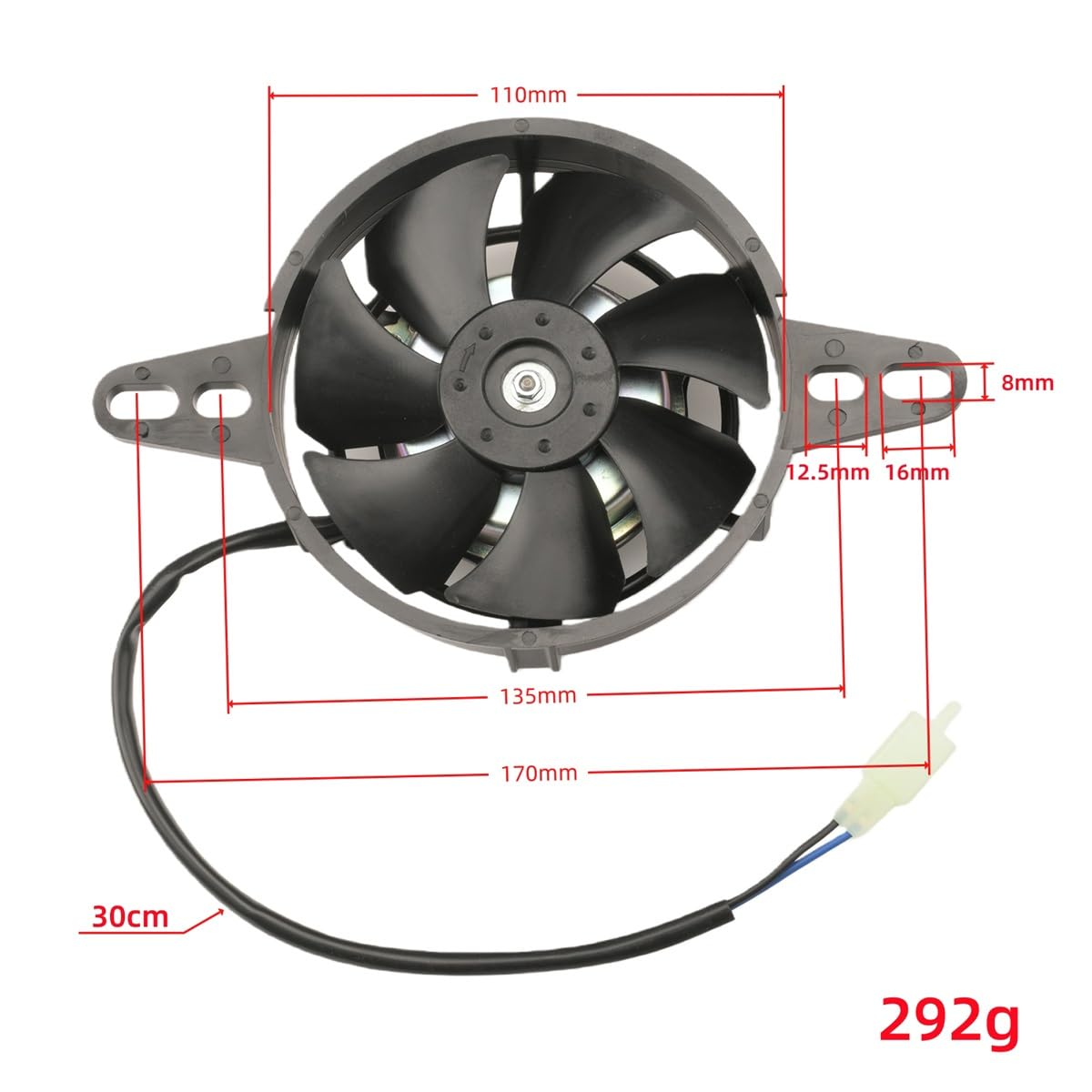 Componenti per motociclette Radiatore elettrico motore radiatore olio ventola di raffreddamento fuoristrada ATV 12V adatto per Honda, Suzuki