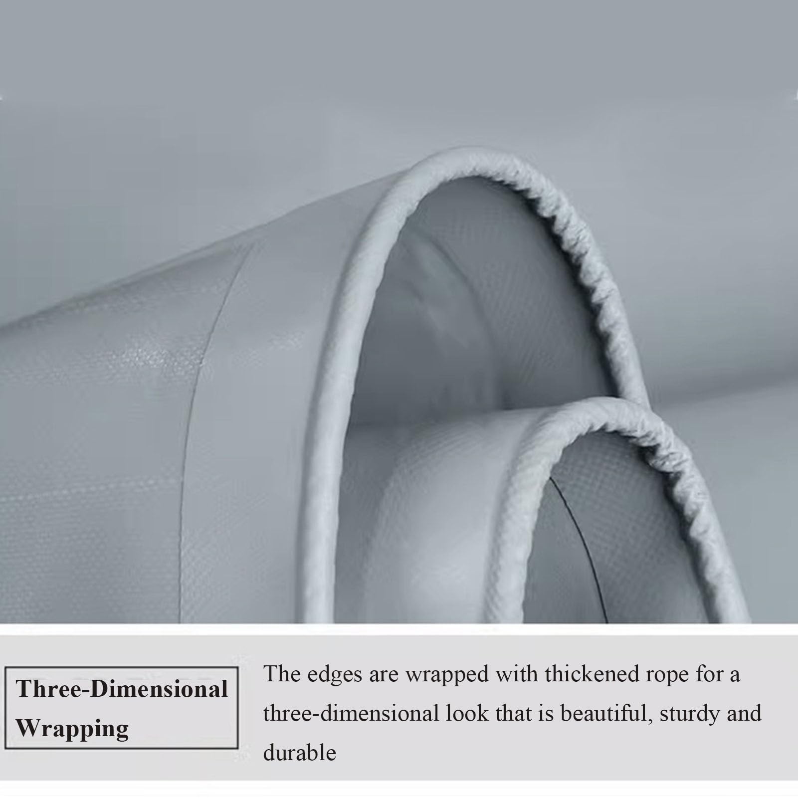 Bâche en PVC Grise pour Usage Intensif - Couverture Protectrice Polyvalente - Durable, Imperméable, Résistante Aux Intempéries, Résistante À La Déchirure Et À L'arrachement - Très Épaisse(6X6M)