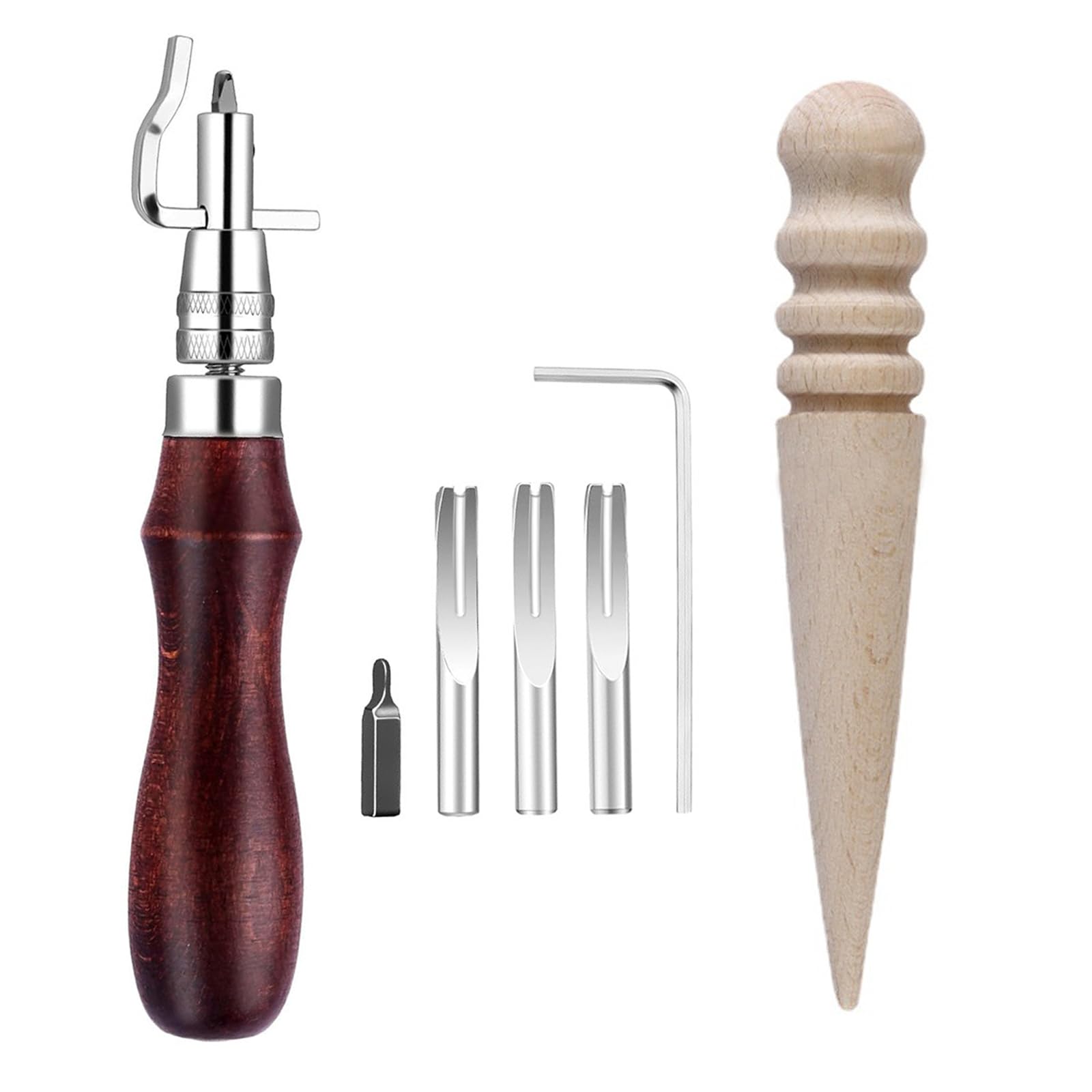 7 Pcs Tailoring Tools Set Digging Groove Tool, Edge Creaser Edge Skiver, Edge Liner, and More – Comprehensive Cobbler Tools Kit for Leather Crafting-picture-16