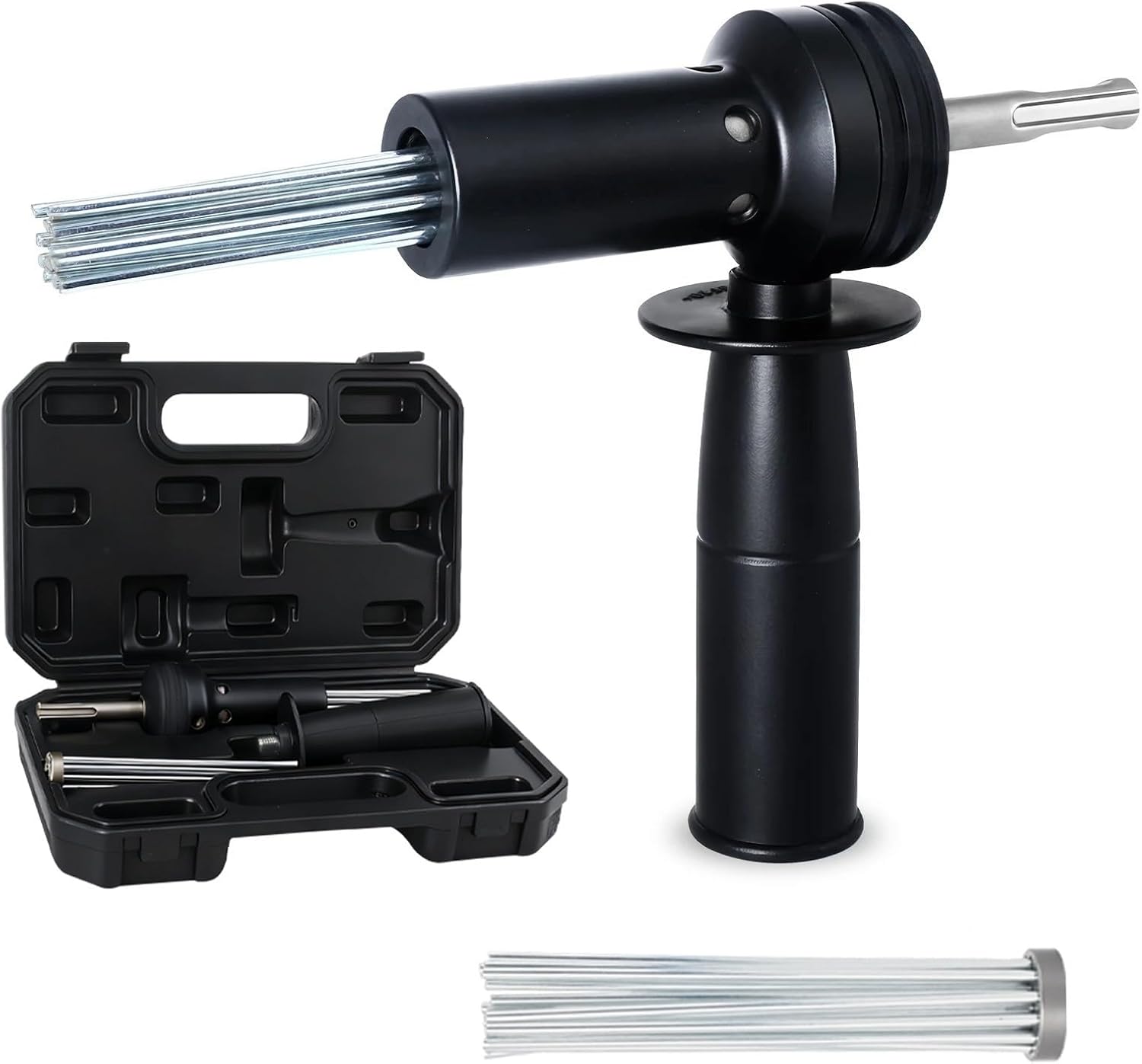 SDS Needle Scaler Adapter Electric Hammer Attachment for Rust Removal Concrete Cleaning Masonry Drilling Tile Surfaces Preparation