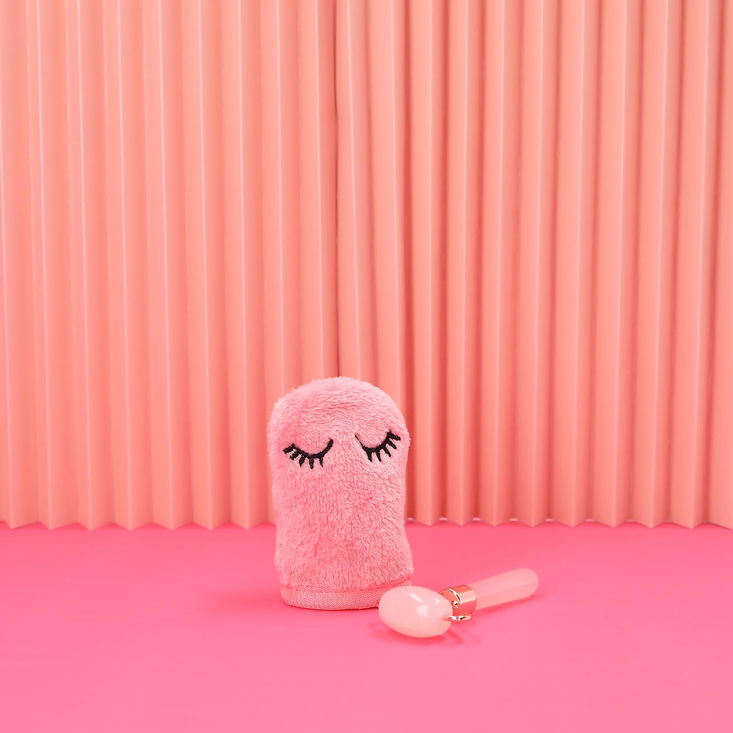 Bandeau En Peluche TOPModel Beauty And Me - Serre-tête Rose Avec Cœurs Pour Maquillage Et Skincare