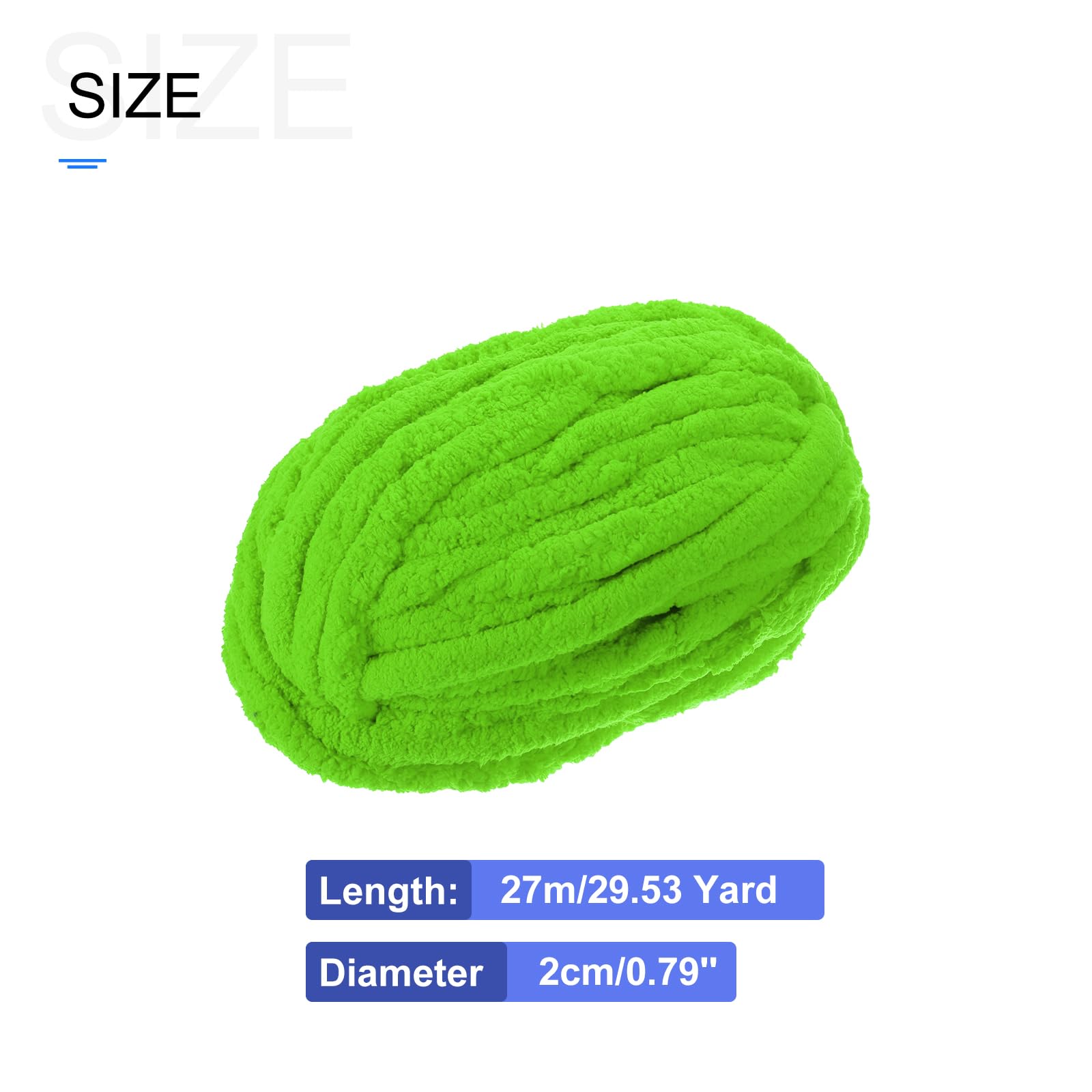METALLIXITY Chenille Chunky Yarn(27m/29.53yard), Polyester Bulky Large Soft Fluffy Yarn - Image 2