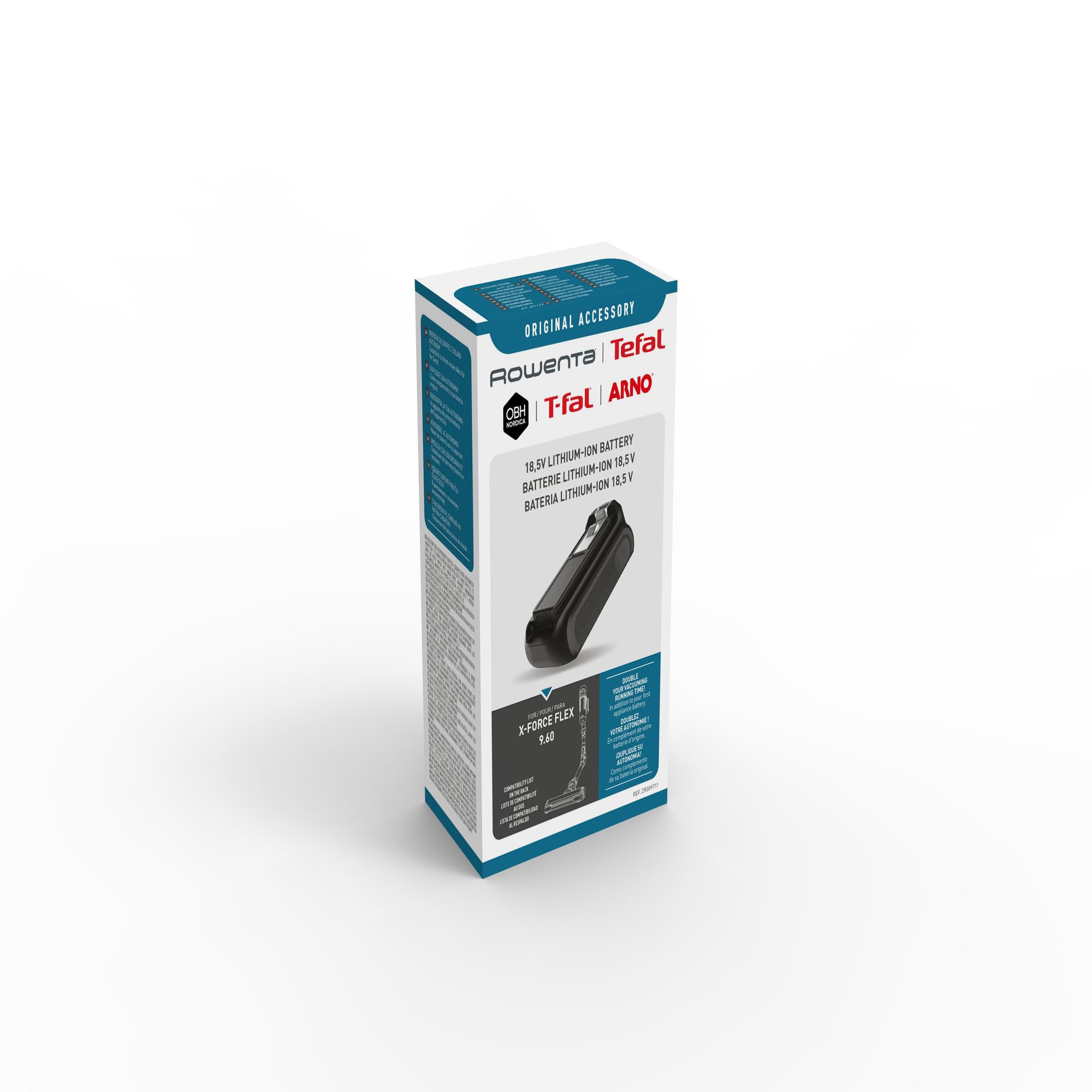 Batterie Amovible X-Force Flex 9.60 – 18,5 V – Jusqu’à 45 min d’Autonomie Supplémentaire – Batterie Lithium-Ion – ZR009711