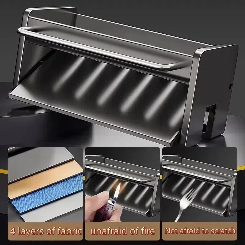 Utensil Holder,Compact Kitchen Sink Drying Rack - Durable and Stylish Solution,Self-Draining Tray Design,with Rag Rack（Gray） - Image 7