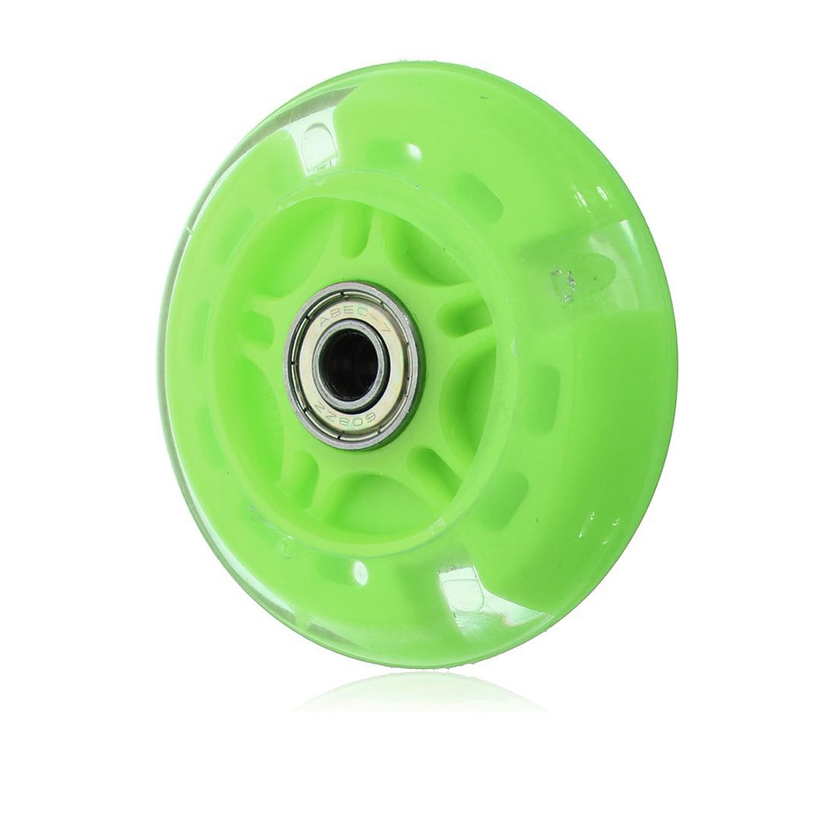 Comcapy 1PC 80mm 120mm Scooter Wheel LED Flash Light Up Scooter Wheel For Mini Micro Scooter Bearings With 5 Colors (Color : Green-80mm)