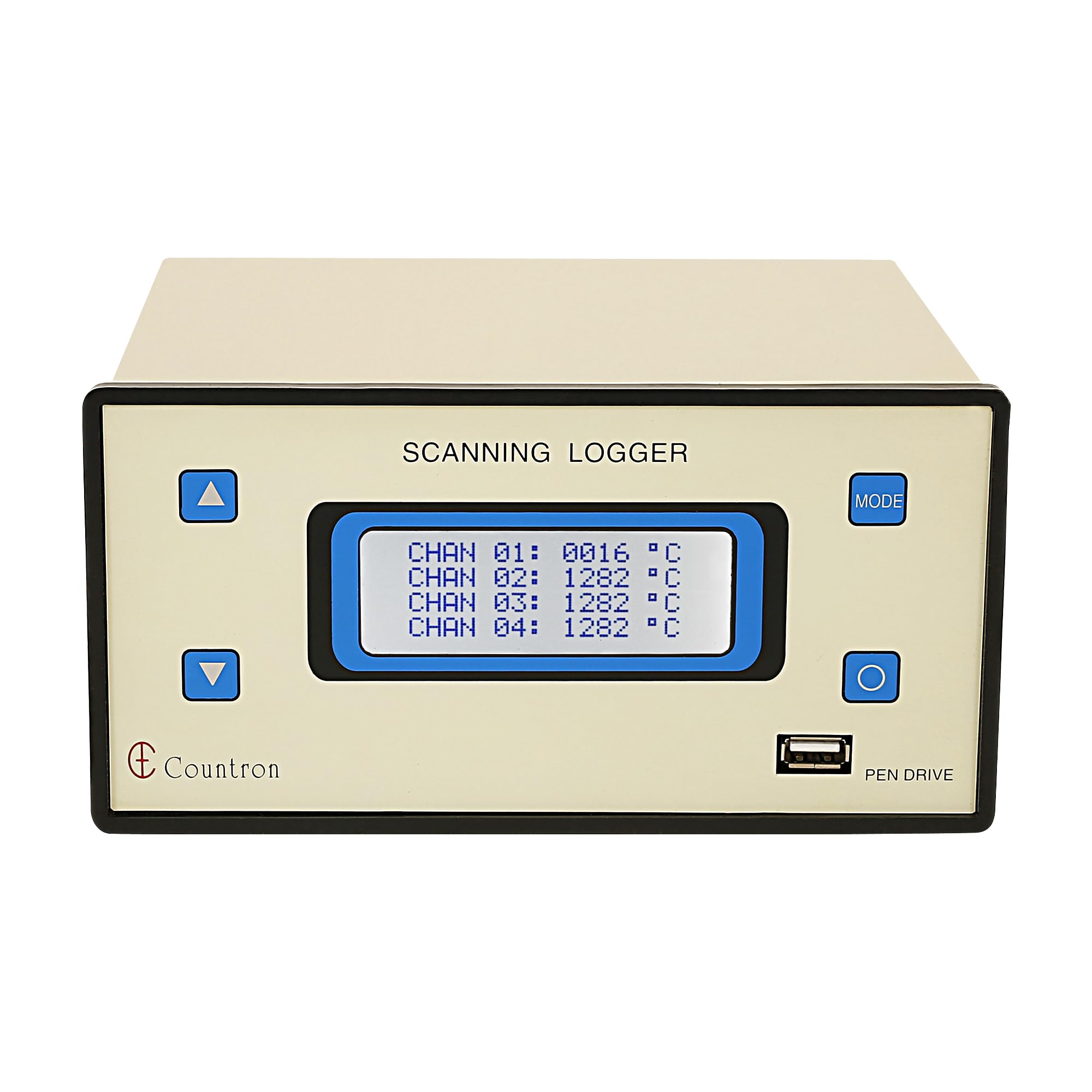 Countronics 16 Channel Temperature Logger with direct USB Pen Drive output