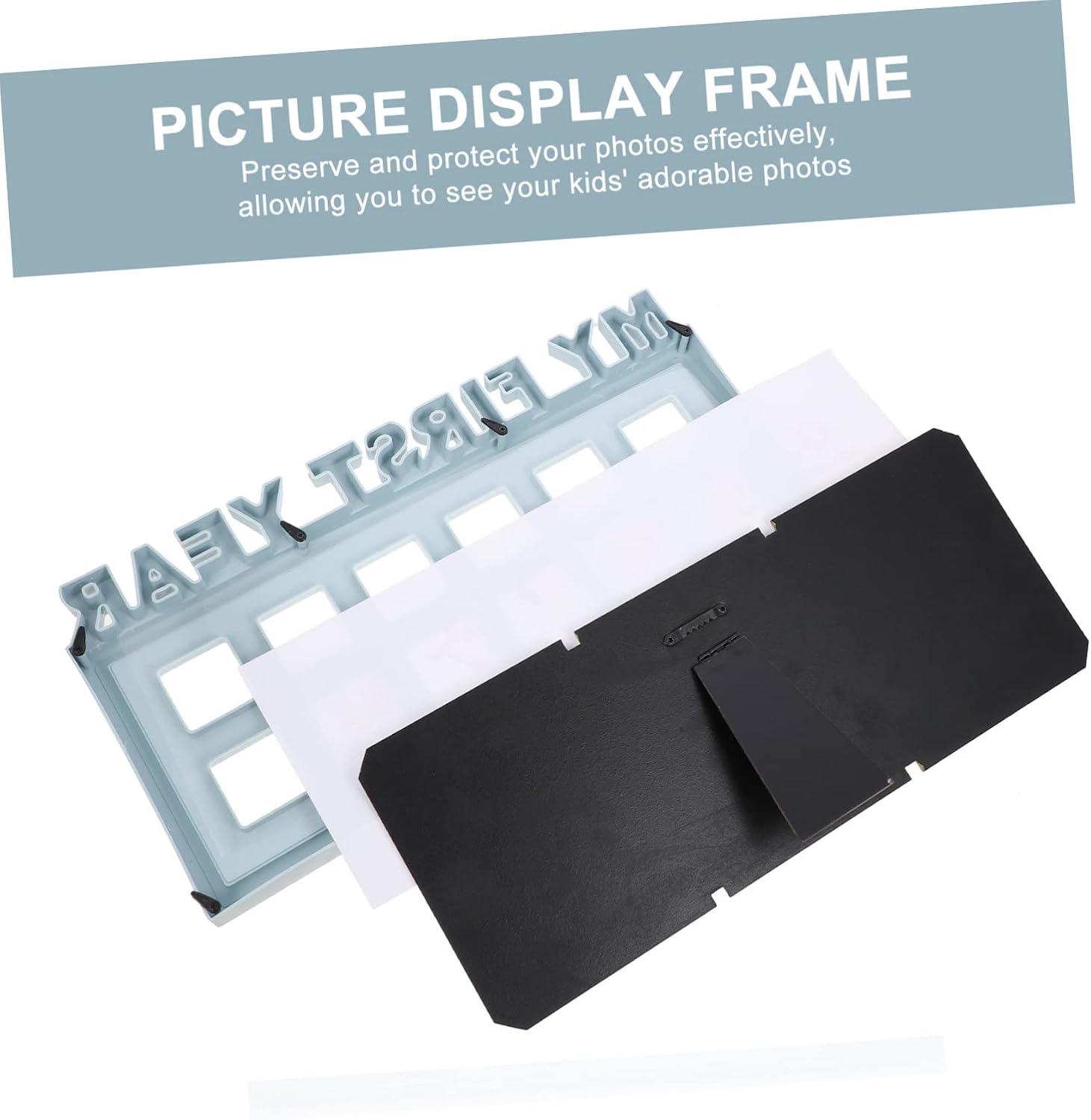 Month Growth Record Photo Frame Creative Picture Holder for for Showers Baptisms and Nursery Decor