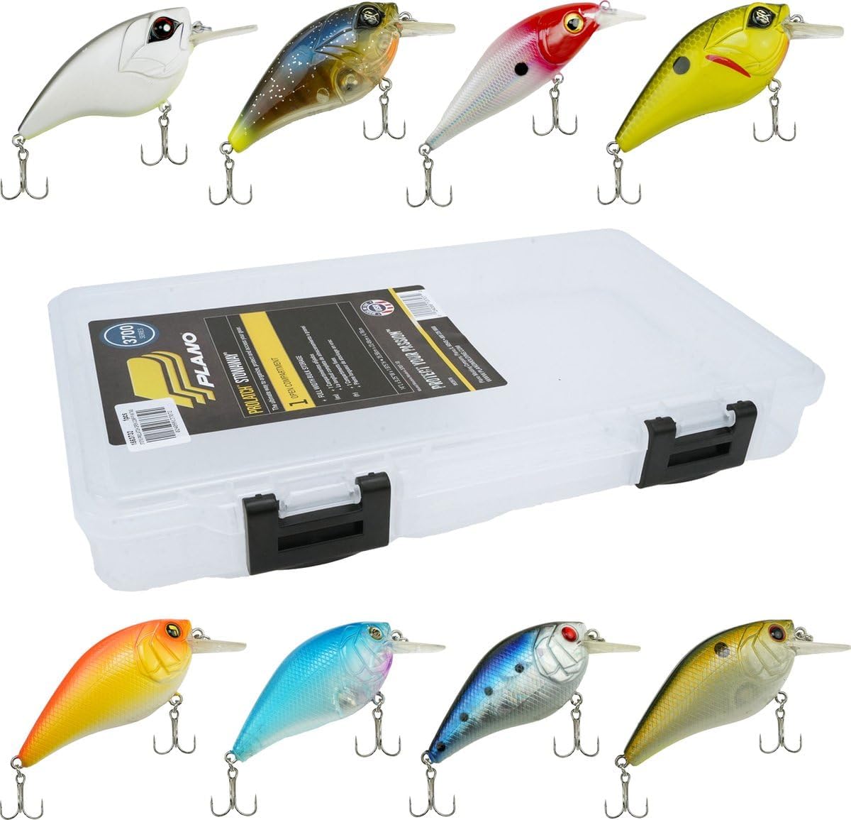 Viper Shallow Lure Pack 8 szt. - Płytkie bieganie do głębokości 1,5m - w tym Plano Tackle Box - zestaw sztucznych przynęt