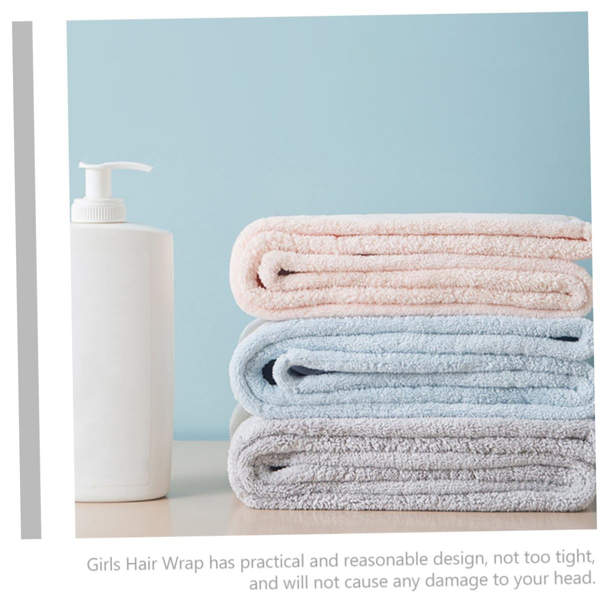 PartyKindom 2pcs Quick-Drying Water-Absorbent Shower Cap for Women Comfortable Hair Wrap Double-Layer Head Towel