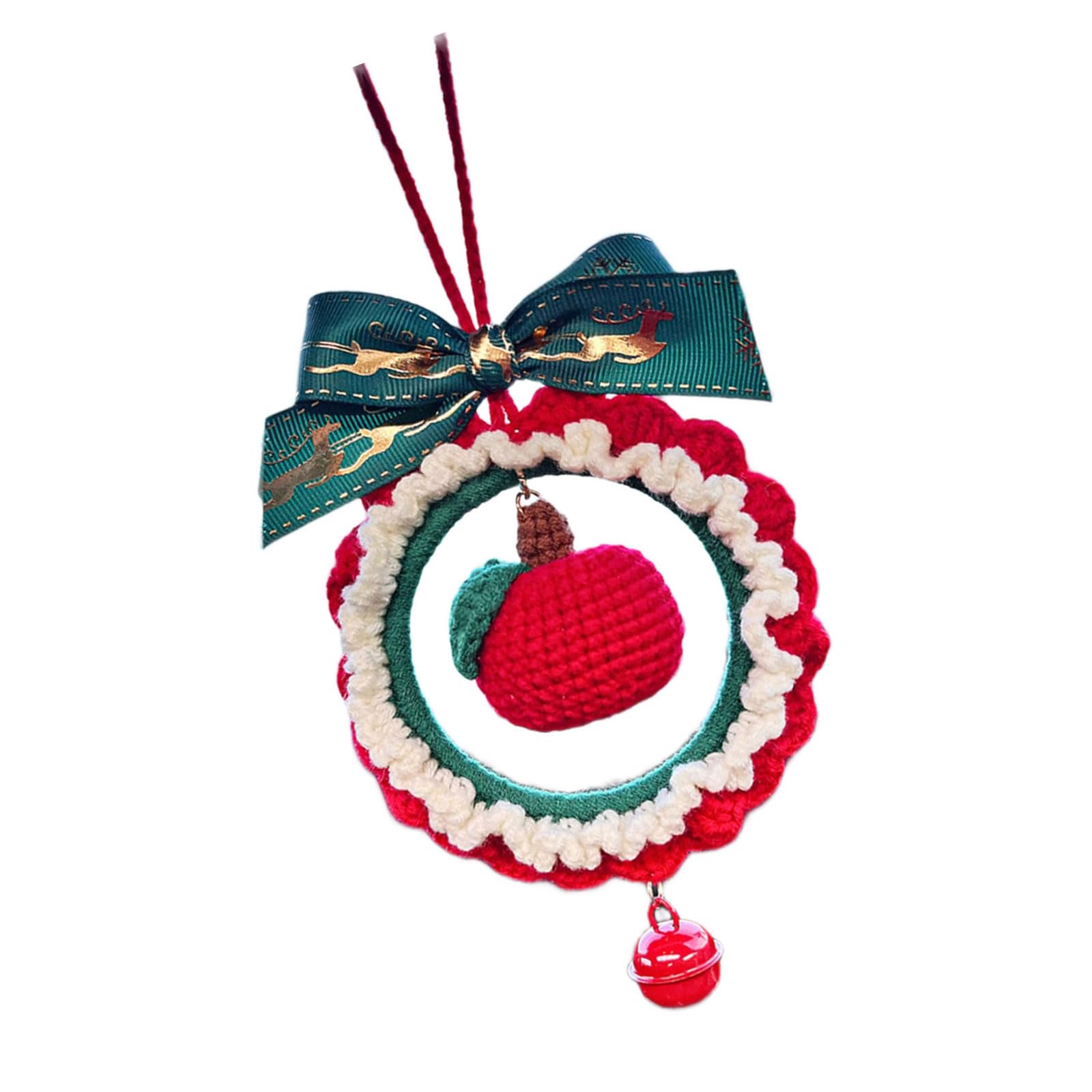 Elnwnnkc A Handwoven Christmas Car Hanging Ornament Seasonal Woolen Car Hanging Pendant Christmas Tree Decors Festival Decors