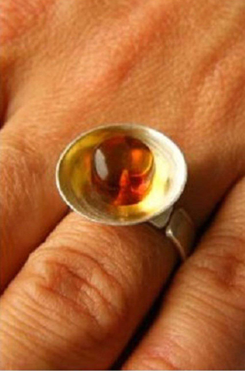 Ring Bernstein Silber 925 NEU UNIKAT