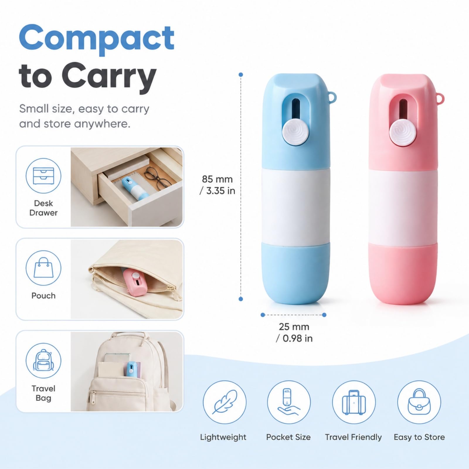 2-In-1 Box Cutter & Thermal Paper Eraser, Water-Based Thermal Paper Eraser Pen, 2 In 1 Privacy Wipe Box Cutter for Parcel Labels, Privacy Protection (Blue)