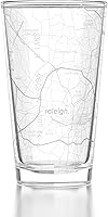 Vista 29 de Well Told Vaso de pinta grabado con mapa de Columbus Ohio, regalo de cerveza grabada (16 onzas, transparente) Pinta de mapa de la ciudad