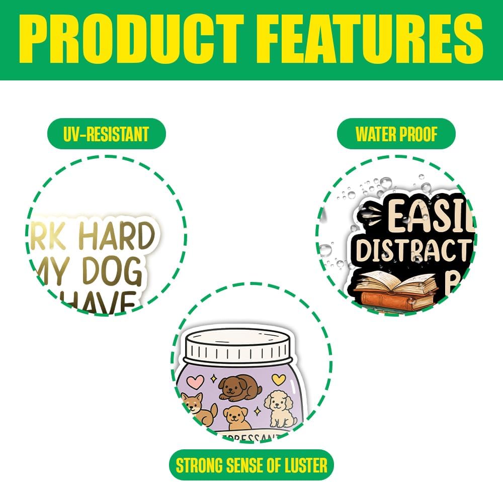 (10pcs) Funny Dog Stickers Dog Mom Stickers Dog Mom Sticker for Adult Animal Lovers Decal Puppy Lovers Gifts Decorations for Kindle Car Window Water Bottle Helmet Laptop Tumbler Journaling - Image 2