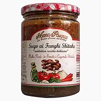Nonna Pasqua Molho de Tomate com Cogumelo Shitake, Sugo ai Funghi, Receita Italiana Autêntica, 350g, Zero Colesterol, Ingredientes Naturais