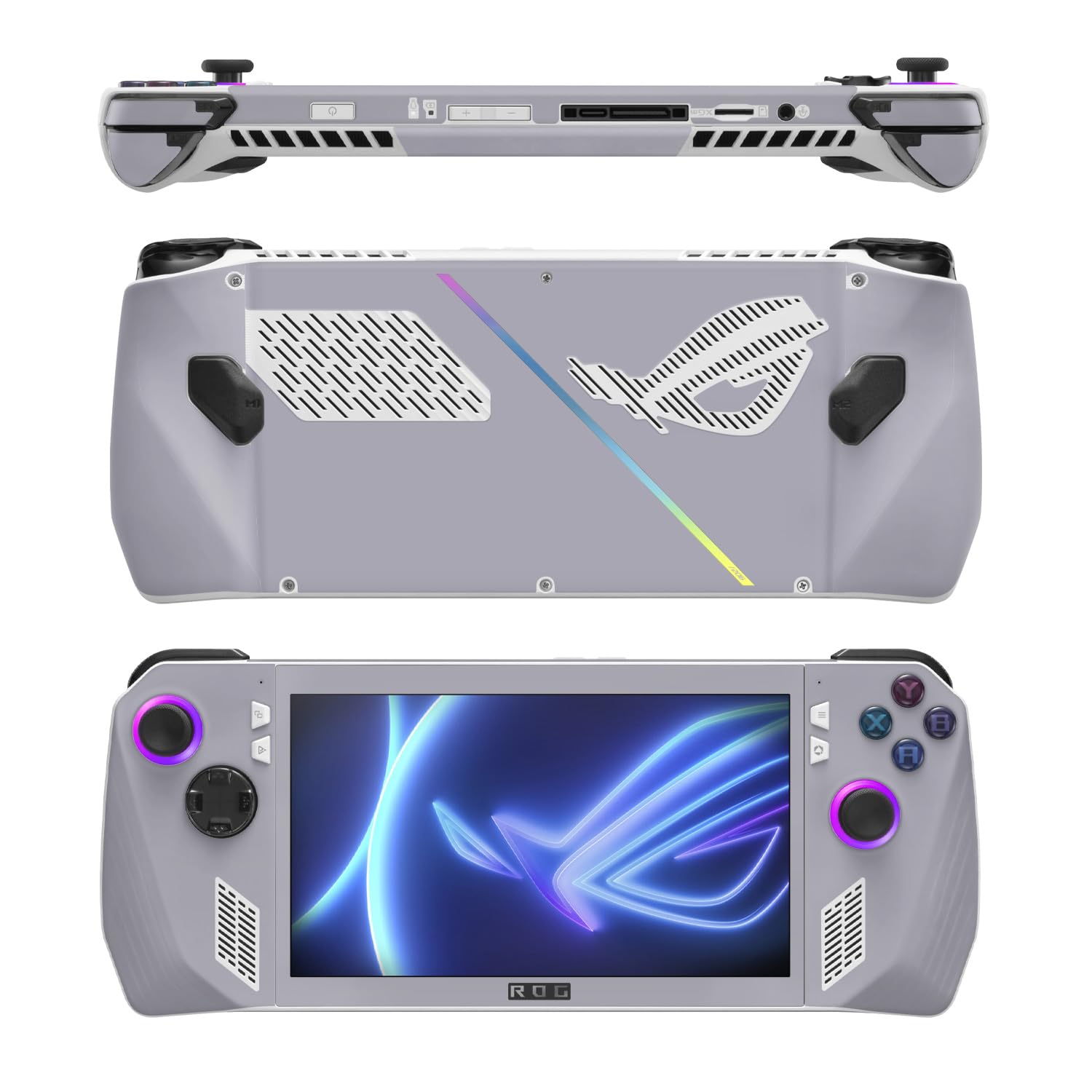 MightySkins Skin Compatible with Asus ROG Ally - Solid Gray | Protective, Durable, and Unique Vinyl Decal wrap Cover | Easy to Apply, Remove, and Change Styles