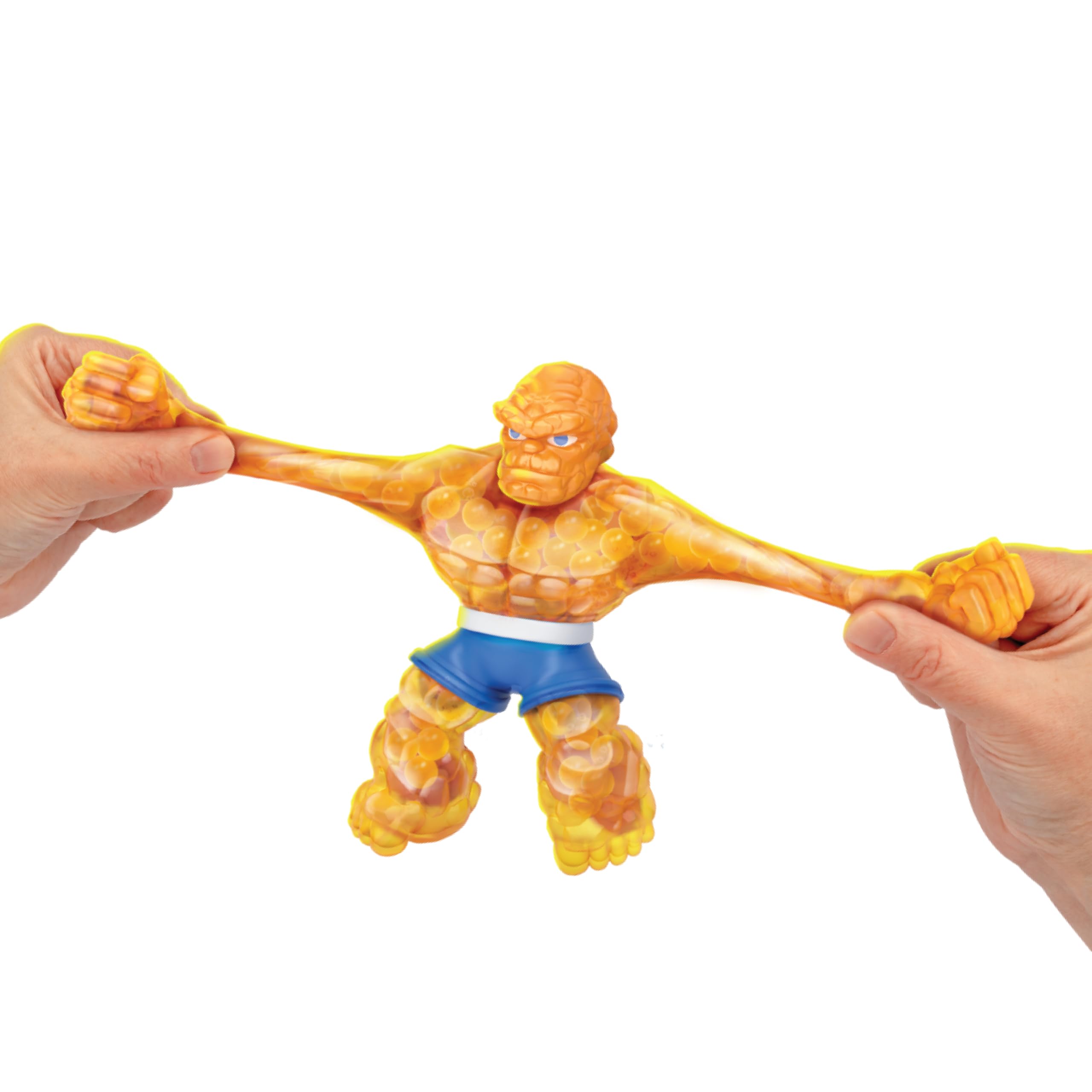 Heroes of Goo Jit Zu Marvel Studios The Fantastic 4 First Steps, The Thing, Stretchy, Goo filled - Figura de acción de 4.5 pulgadas / 11.4 cm, con relleno crujiente único, 3 para coleccionar