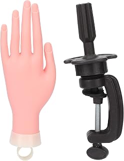 Practice Hand for Acrylic Nails,Adjustable Fake Mannequin Hands for Nails Practice, Flexible Movable Nail Art Training Hand for Nail Practice Nail Art Supply