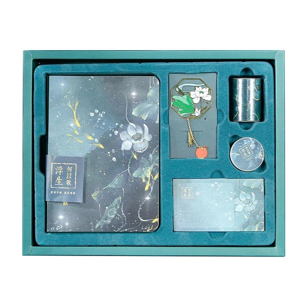 SePKUs Set di confezioni regalo di adesivi per libri contabili a mano classici in stile cinese, taccuino per adolescenti squisito (A)