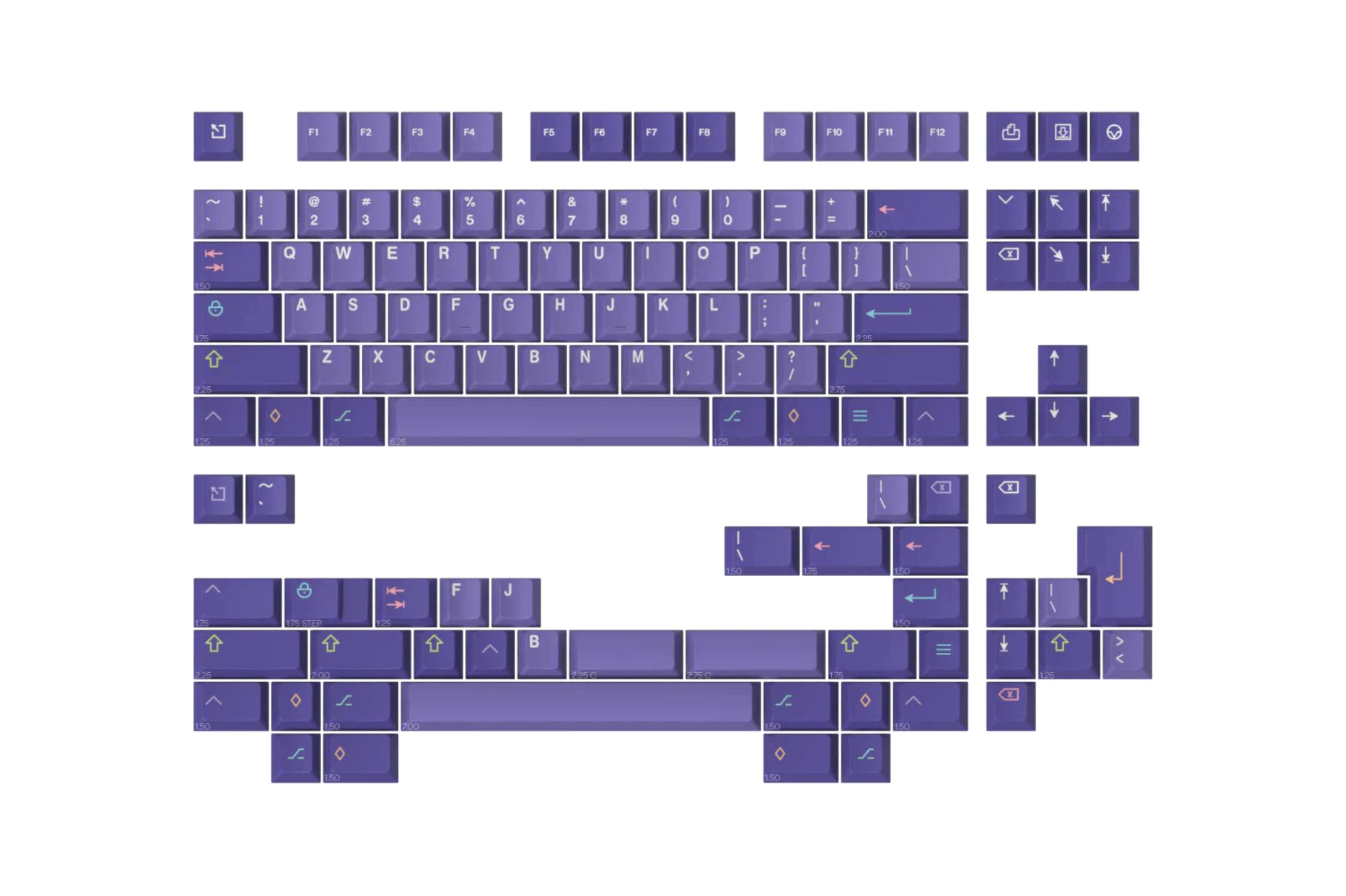 DROP + MiTo GMK Serenity Custom Keycap Set, Doubleshot ABS Cherry Profile, Compatible with Cherry MX Stems & Layouts: 40%, 60%, HHKB, 65%, 75%, Tenkeyless, & Hobbyist Layouts (Compact Kit), Purple