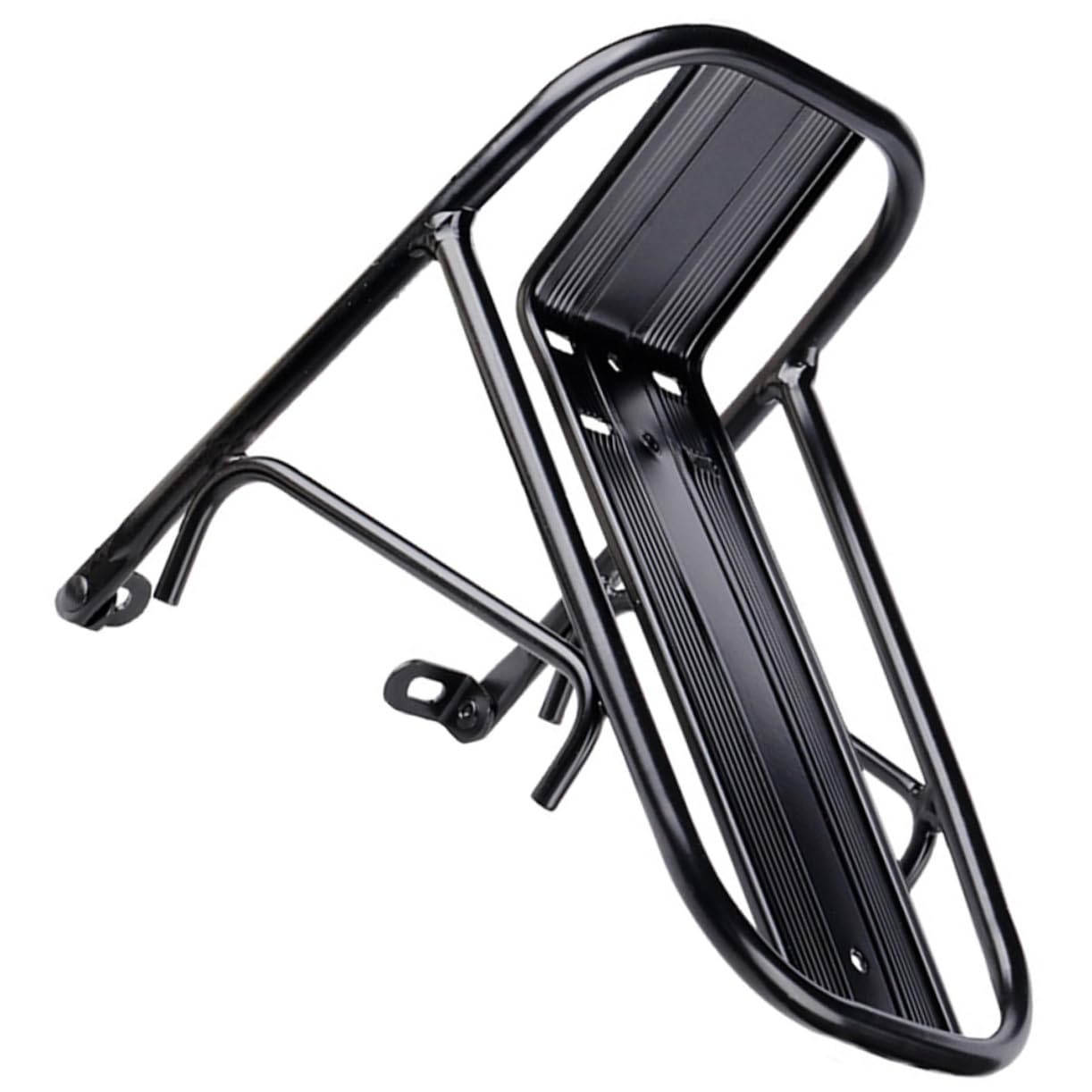 Garneck Bicycle Front Rack with Car Rack Panniers Basket Bike Cargo Rack Outdoor Carrier Holder Handlebar Bike Racks Mount Bracket Cycling Cargo Rack Bike Storage Bracket Black Metal
