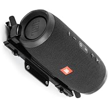 Wall Mount Ceiling Bracket Holder for JBL Charge 6/5/4, Flip 7/6/5 Portable Bluetooth Speaker,Depth Adjustable Metal Universal Wall Shelf Tripod Adapter for 5.25" - 8.6" SpeakersBlack