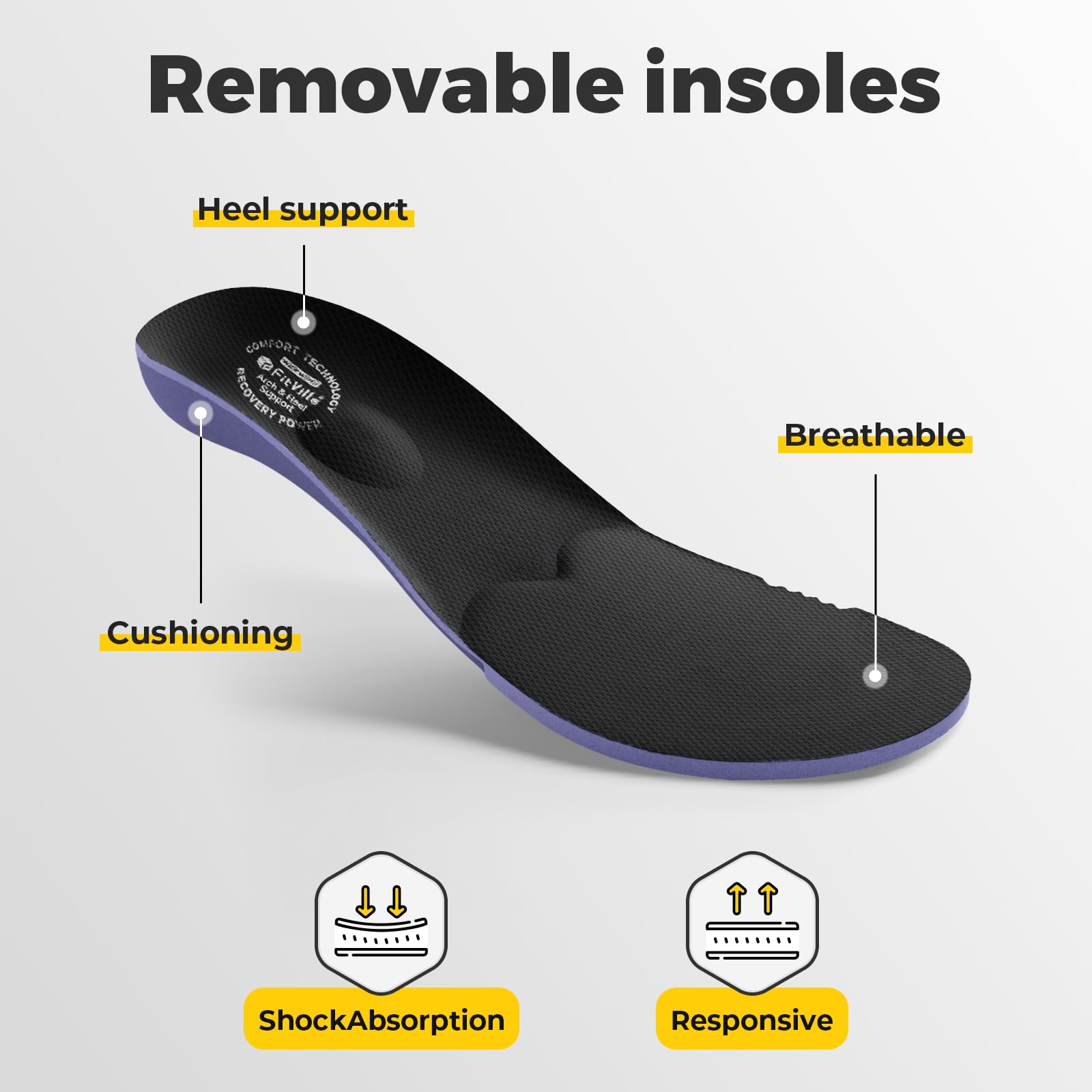 FitVille Extra Breit Leichte Sneaker Herren Einstellbar Gesundheitsschuhe Bequeme Dämpfung Walkingschuhe Business Freizeitschuhe mit aus Microfaser-Leder