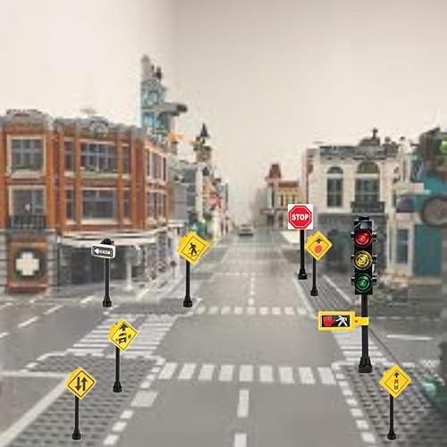 Miniatura 2 de Juguetes de construcción CiudadPuebloPuebloCalle Señales Set 15. Parada. Semáforos. Personalizado