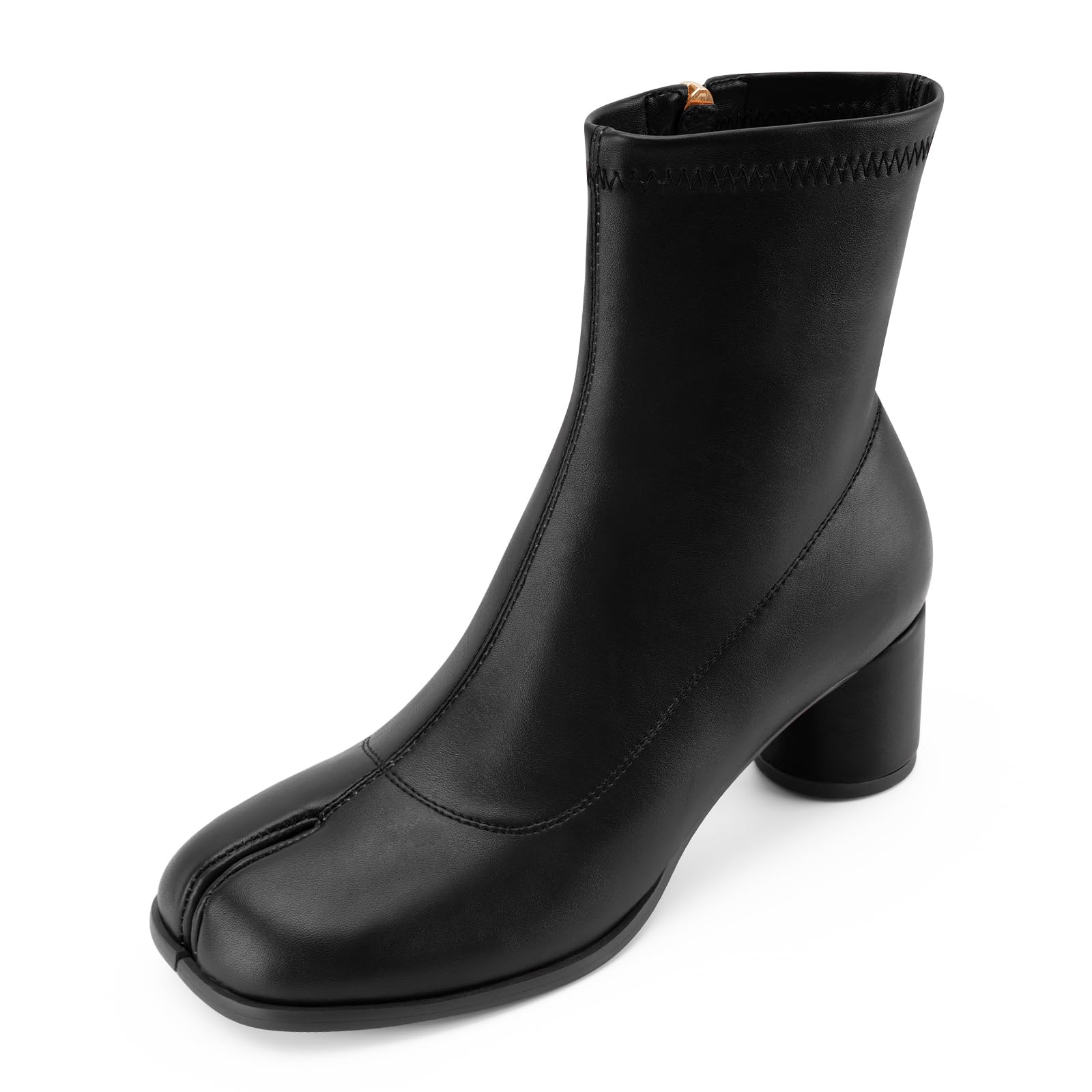 Perisiswomens Tabi Boots Split Toe Ankle Boots Low Heel Block