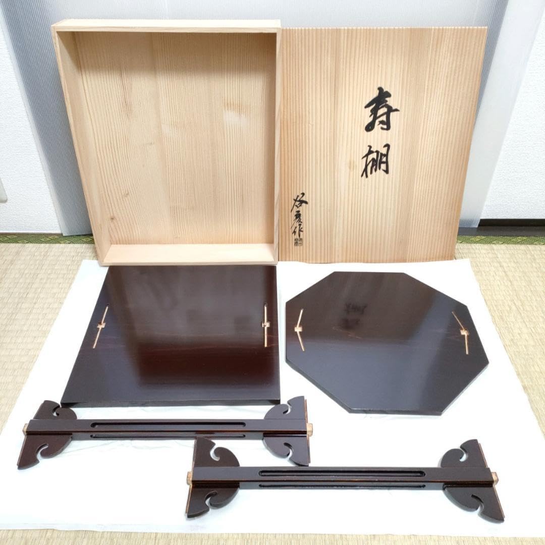 未使用 寿棚 茶道具 棚 淡々斎好写 溜塗 茶禅 飛州谷彦作 共箱 寿棚 茶道具 棚 淡々斎好写 溜塗 茶禅 飛州谷彦作 共箱